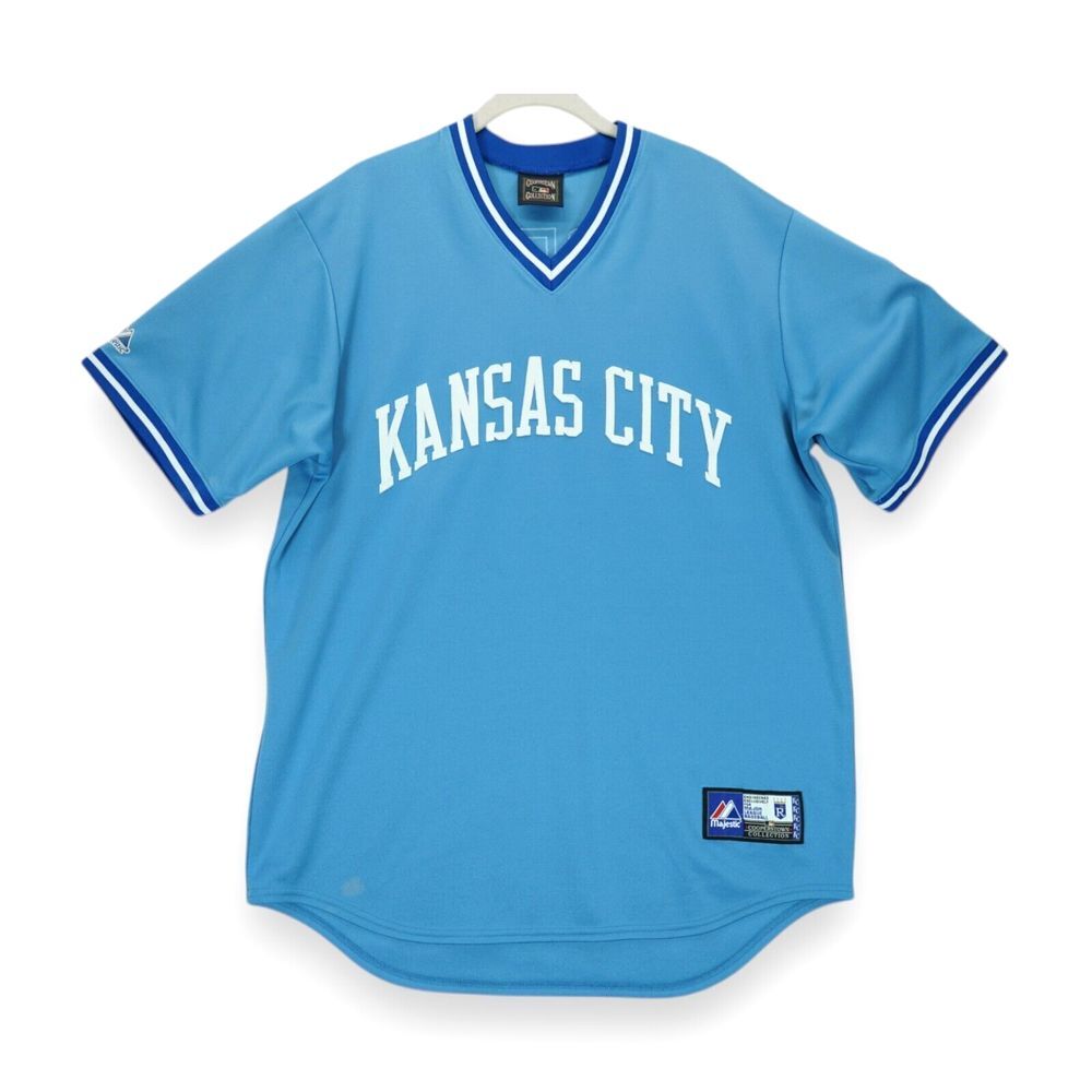 VTG Cooperstown Collection Majestic Men Jersey Kansas City Brett #5 Baseball XL
